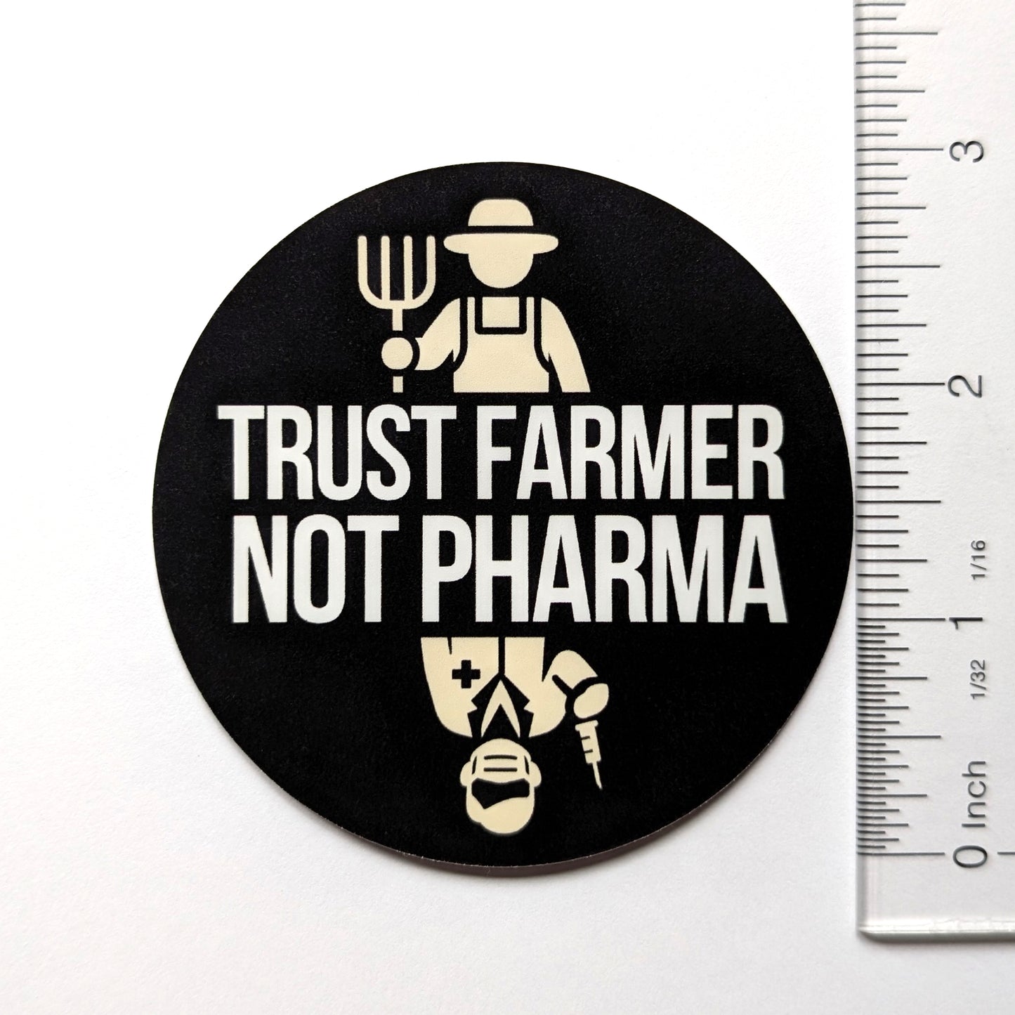 Trust Farmer, Not Pharma — Sticker 3 Pack