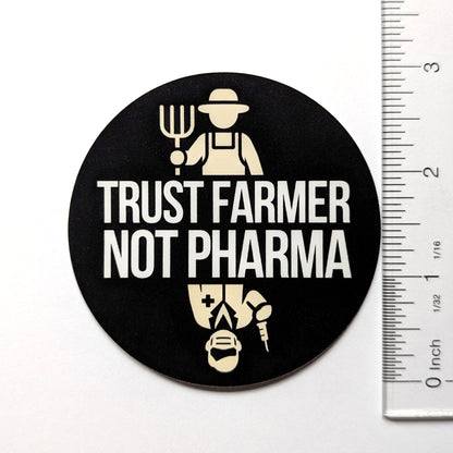 Trust Farmer, Not Pharma — Sticker 3 Pack